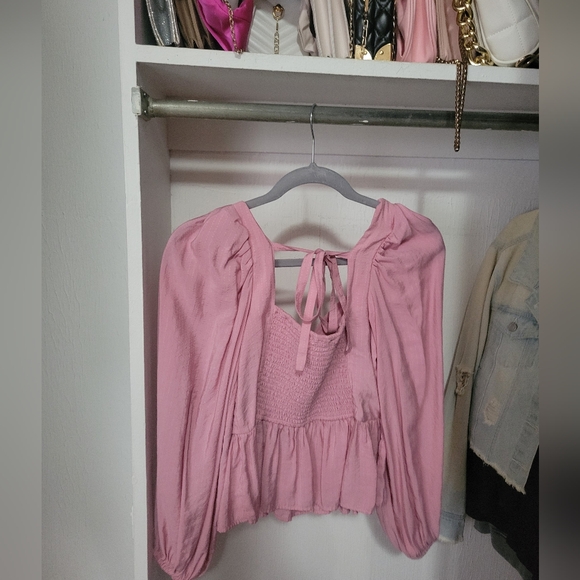 Light Pink Cotton Blouse - Picture 2 of 3